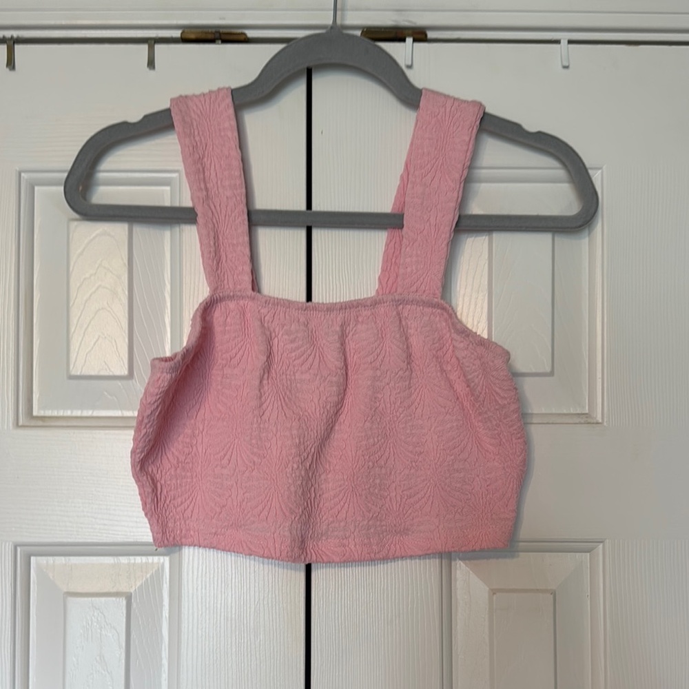 SHEIN Pink Textured Tank Top